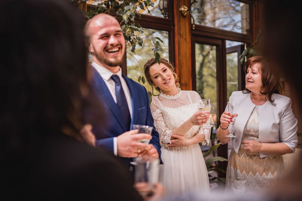 wesele w Bursztynowym Pałacu, Strzekęcino, sesja ślubna, fotograf  Koszalin, Barbara Rompska, przyjęcie w oranżerii