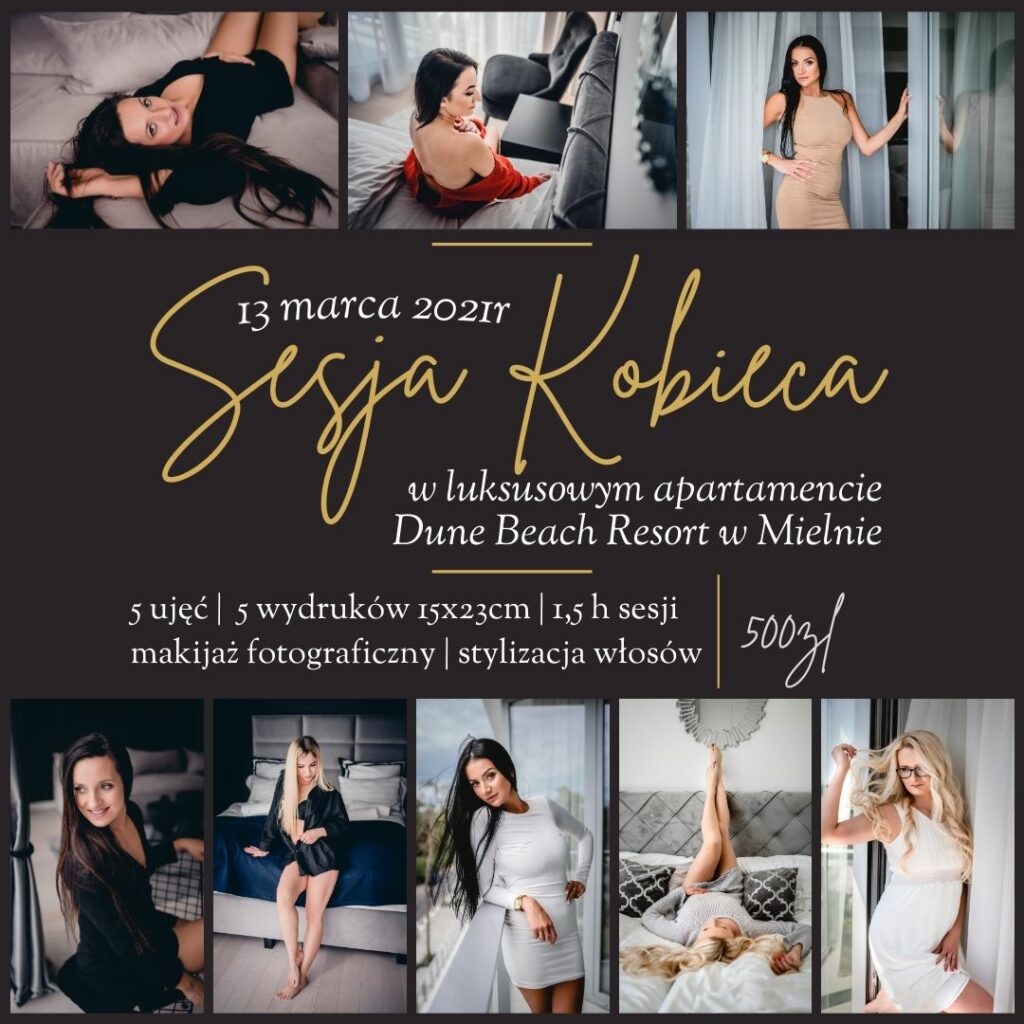 sesja kobieca, makijaż fotograficzny, stylizacja włosów