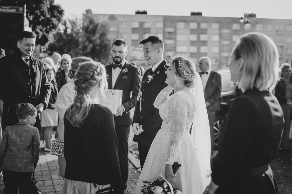 ślub kościelny, Sławno, fotograf na wesele, para młoda, Barbara Rompska, życzenia