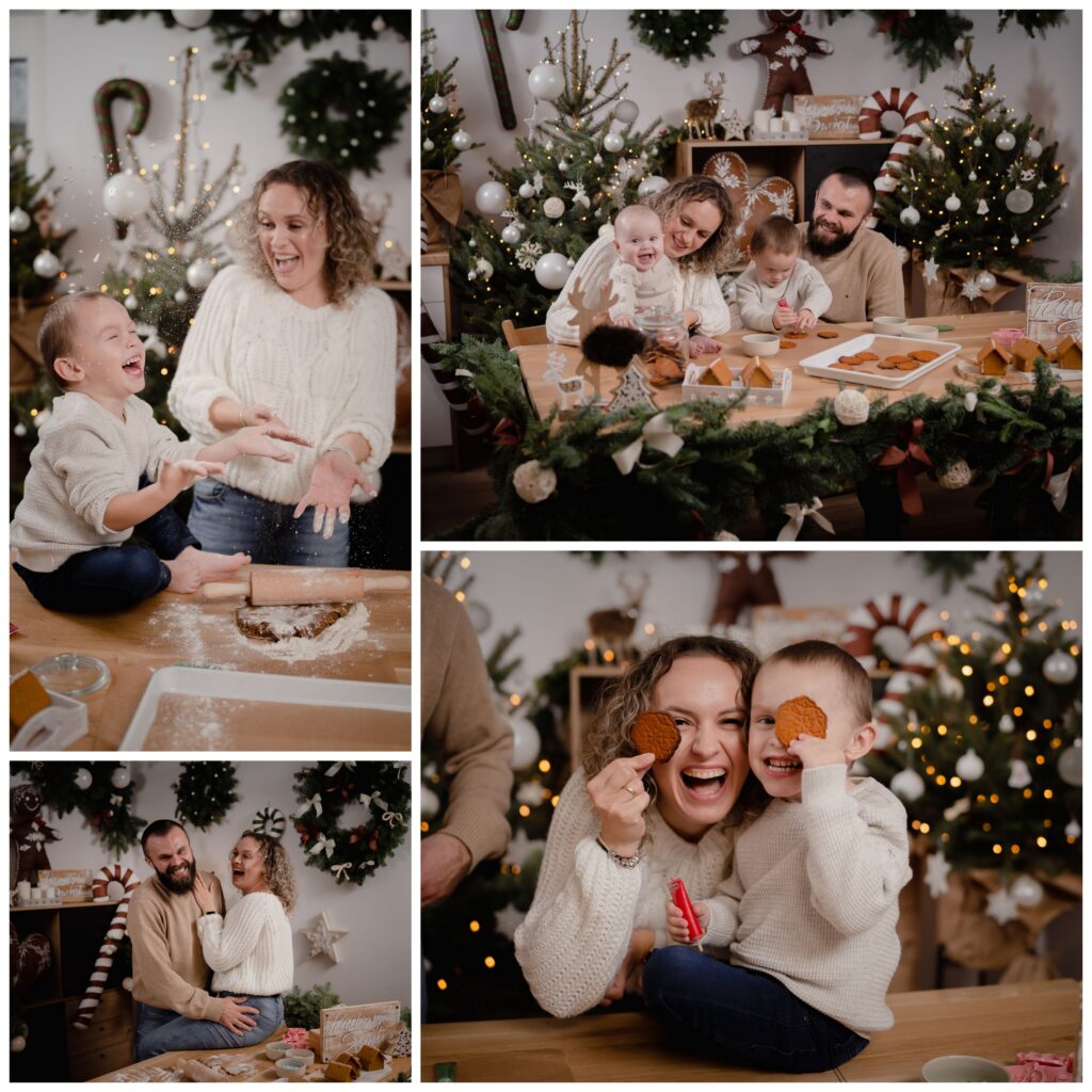 sesja świąteczna, fotograf Koszalin, Barbara Rompska, robienie pierników, sesja studyjna, domowa, lifestyle, dekoracje bożonarodzeniowe