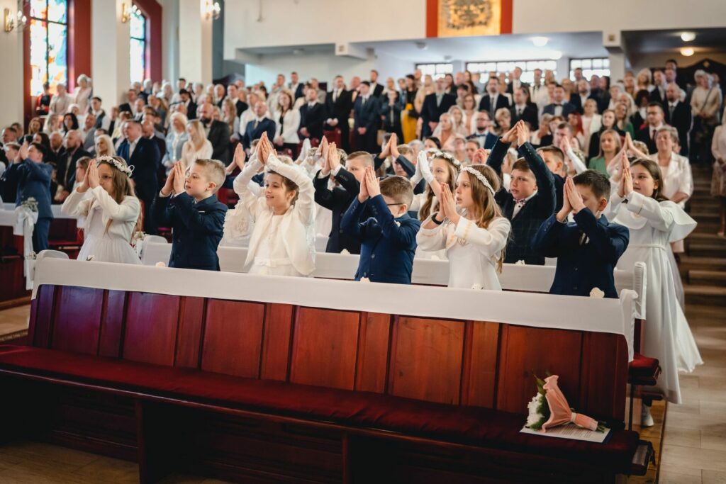 Pierwsza komunia święta w Koszalinie, Fotograf Koszalin Barbara Rompska,
Kościół pw. św. Kazimierza